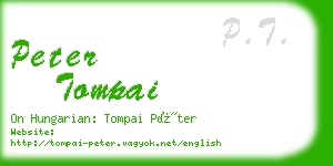 peter tompai business card